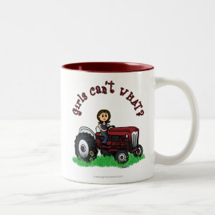 Caneca De Café Em Dois Tons Garota Vermelha Clara