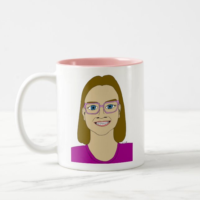 Caneca De Café Em Dois Tons garotinha (Esquerda)