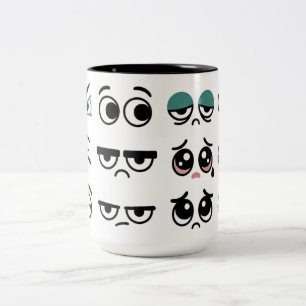 Caneca De Café Em Dois Tons Garrafa de Água com Olhos de Desenho Animado Diver