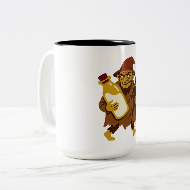 Caneca De Café Em Dois Tons Garrafa Manci (Frente Esquerda)