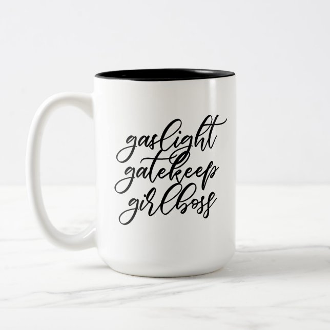 Caneca De Café Em Dois Tons Gaslight, Gatehold, Girlchefe Cup (Esquerda)