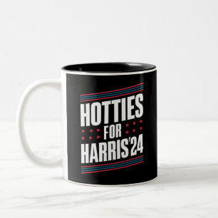 Caneca De Café Em Dois Tons Gatas Para Kamala Harris 2024
