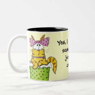 Caneca De Café Em Dois Tons Gatinho de lixo Dacil