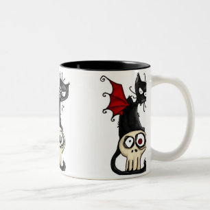 Caneca De Café Em Dois Tons gatinho do colmilho