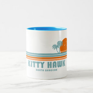 Caneca De Café Em Dois Tons Gatinho Hawk North Carolina Sun Palm Trees