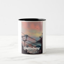 Caneca De Café Em Dois Tons Gatlinburg Grandes Montanhas Fumosas Tennessee