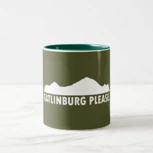 Caneca De Café Em Dois Tons Gatlinburg Tennessee, por favor