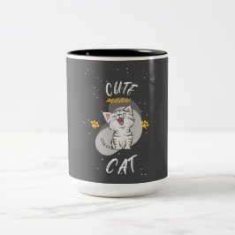 CANECA DE CAFÉ EM DOIS TONS GATO