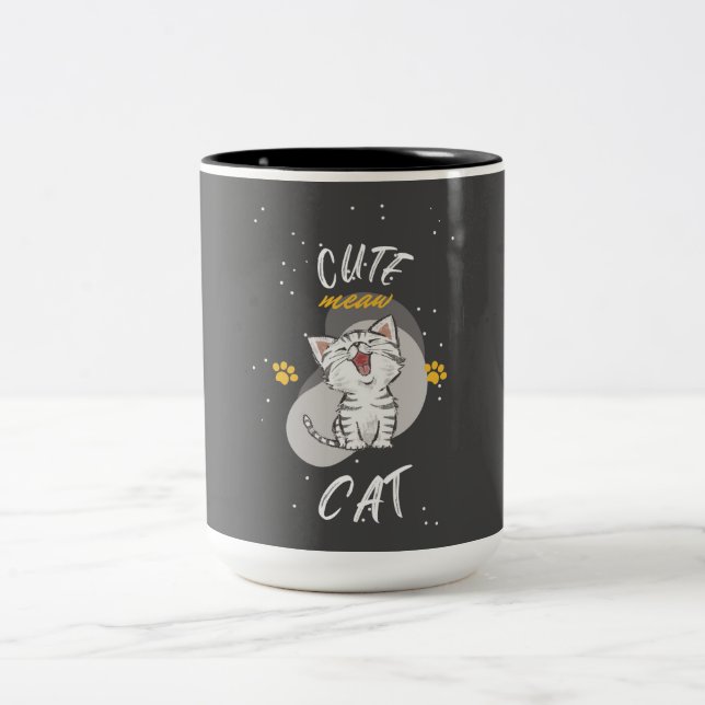 CANECA DE CAFÉ EM DOIS TONS GATO (Centro)