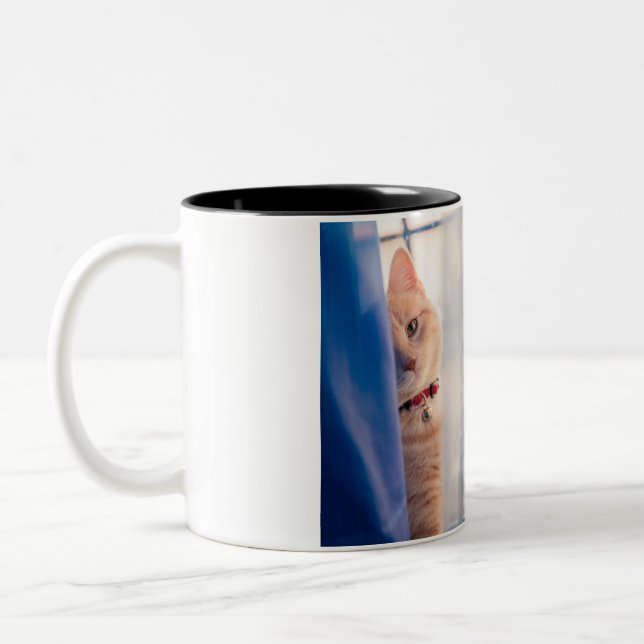 Caneca De Café Em Dois Tons Gato (Esquerda)