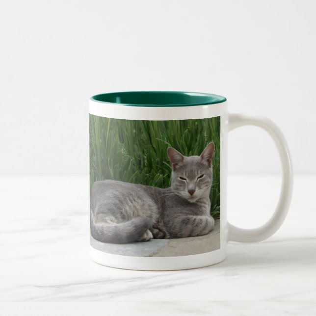 Caneca De Café Em Dois Tons Gato (Direita)