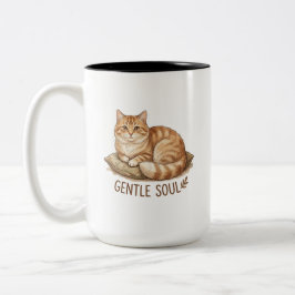 Caneca De Café Em Dois Tons gato alma gentil