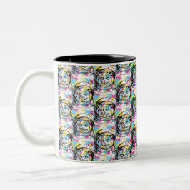 Caneca De Café Em Dois Tons Gato Astronauta