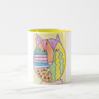 Caneca De Café Em Dois Tons Gato-Biscoito de Laineys
