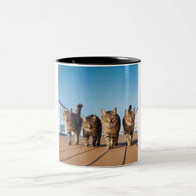 Caneca De Café Em Dois Tons Gato de Cruzeiro Aventurado (Centro)