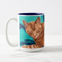 Caneca De Café Em Dois Tons Gato de Filtro