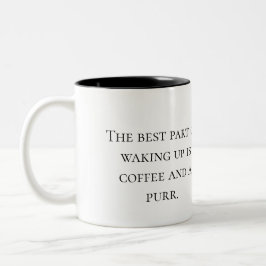 Caneca De Café Em Dois Tons Gato de Flauffy Bonito na Taça do Café - Design de