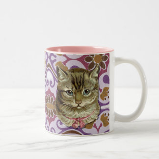 Caneca De Café Em Dois Tons Gato de gato malhado