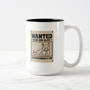 Caneca De Café Em Dois Tons Gato de Schrodinger
