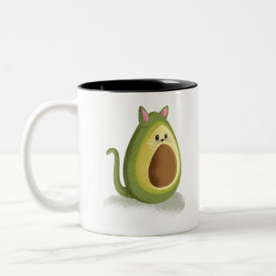 Caneca De Café Em Dois Tons Gato do abacate