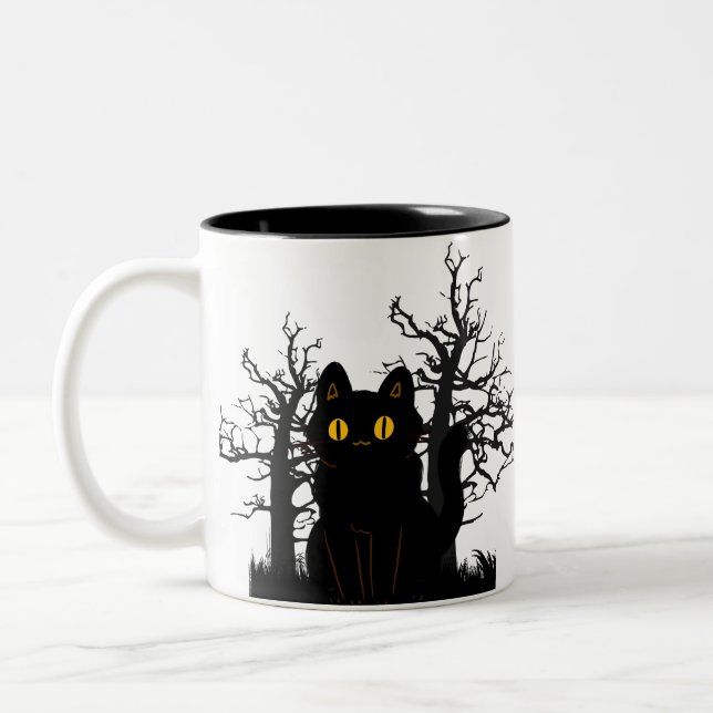 Caneca De Café Em Dois Tons gato-do-mato (Esquerda)