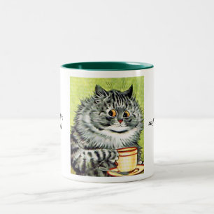 Caneca De Café Em Dois Tons Gato do Teacup por Louis Wain