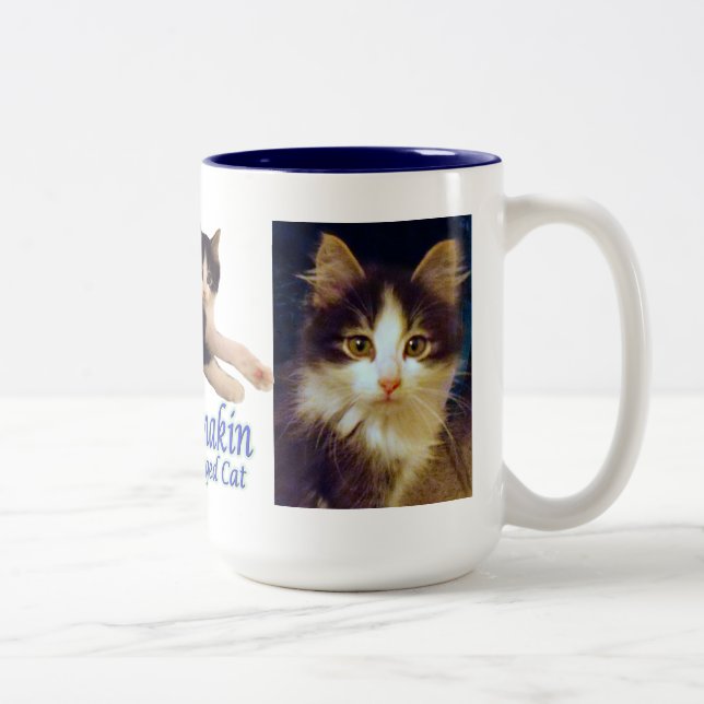 Caneca De Café Em Dois Tons Gato equipado com pernas de Anakin dois, fim (Direita)