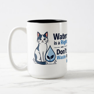 Caneca De Café Em Dois Tons Gato Fofo Salve Água Eco Amigável 