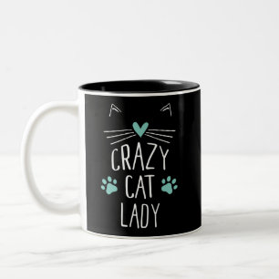 Caneca De Café Em Dois Tons Gato Louco