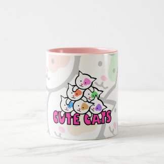 Caneca De Café Em Dois Tons Gato muito bonito