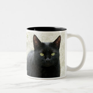 Caneca De Café Em Dois Tons Gato preto