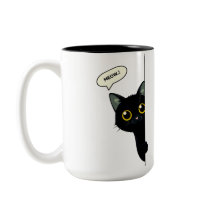 Gato Preto Fofo Espiando Atrás da Quina | Engraçad