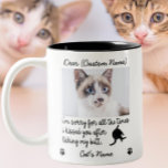 Caneca De Café Em Dois Tons gato querido, presente de foto de gato engraçado p<br><div class="desc">Que caneca de um amante de gato maravilhoso! A frase "Sinto muito por todas as vezes que te beijei depois de lamber o meu bumbum" é uma maneira humorística de expressar o profundo afeto e dependência que muitas pessoas têm aos seus amigos felinos. A adição da foto e do nome...</div>