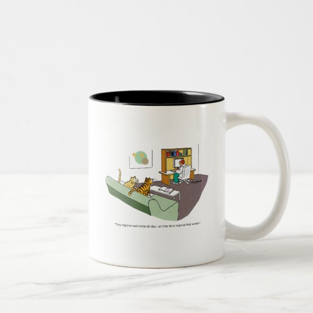 Caneca De Café Em Dois Tons Gato Talk (Direita)