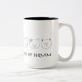 Caneca De Café Em Dois Tons Gatos de Sequim Large Mug