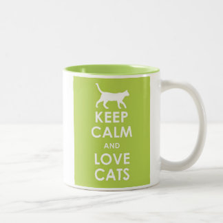 Caneca De Café Em Dois Tons Gatos do amor