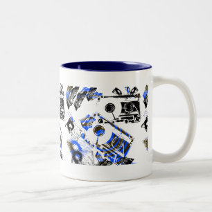 Caneca De Café Em Dois Tons Gaveta de música do DJ
