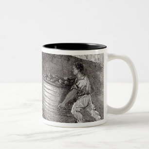 Caneca De Café Em Dois Tons Gaveta fêmea em um Carvão-Poço em pouca Bolton