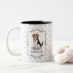 Caneca De Café Em Dois Tons Gavião Rotten Irado Irritado (triz cor 3) Cão Engr
