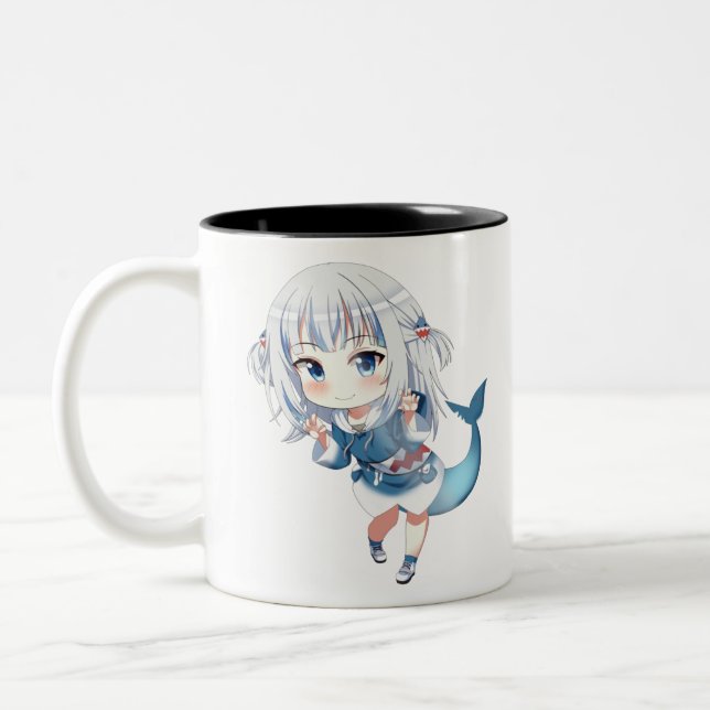 Caneca De Café Em Dois Tons Gawr Hololive (が う る ・ ぐ ら) (Esquerda)