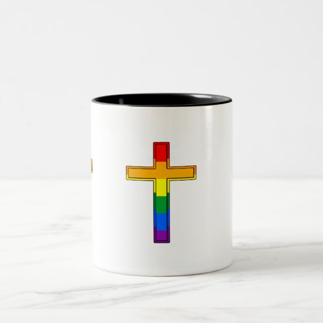 Caneca De Café Em Dois Tons Gay Cross (Centro)