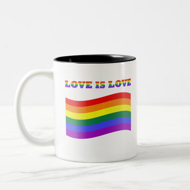 Caneca De Café Em Dois Tons Gay Pride (Esquerda)
