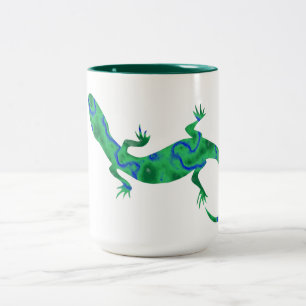 Caneca De Café Em Dois Tons Gecko Verde