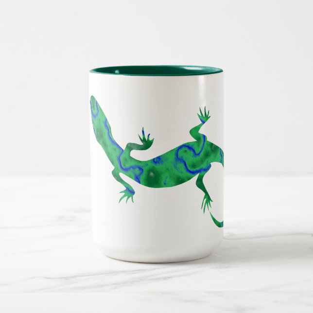 Caneca De Café Em Dois Tons Gecko Verde (Centro)