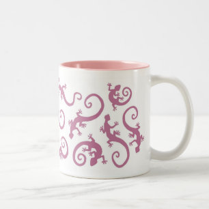 Caneca De Café Em Dois Tons geckos_PINK_mug