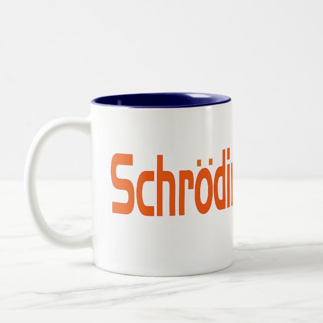 Caneca De Café Em Dois Tons Geek de Schrodinger (Esquerda)