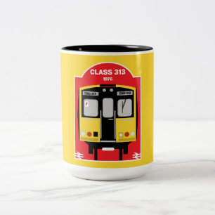 Caneca De Café Em Dois Tons Geeks de trem britânicos