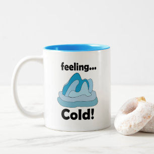 Caneca De Café Em Dois Tons Gelo de Geleira Sentindo Frio Divertido