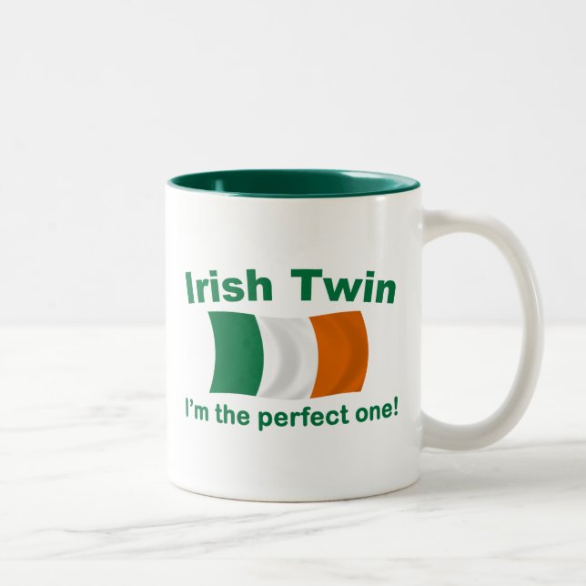 Caneca De Café Em Dois Tons Gêmeo irlandês perfeito (Direita)