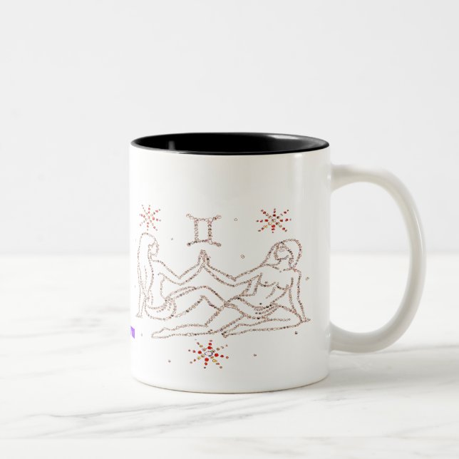 Caneca De Café Em Dois Tons Gemini Astrology Mug (Direita)